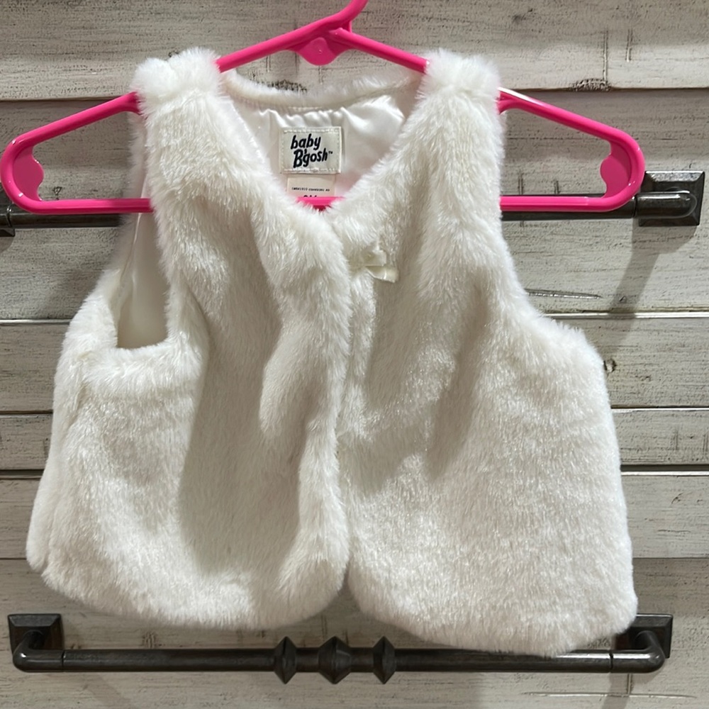 Faux fur baby vest